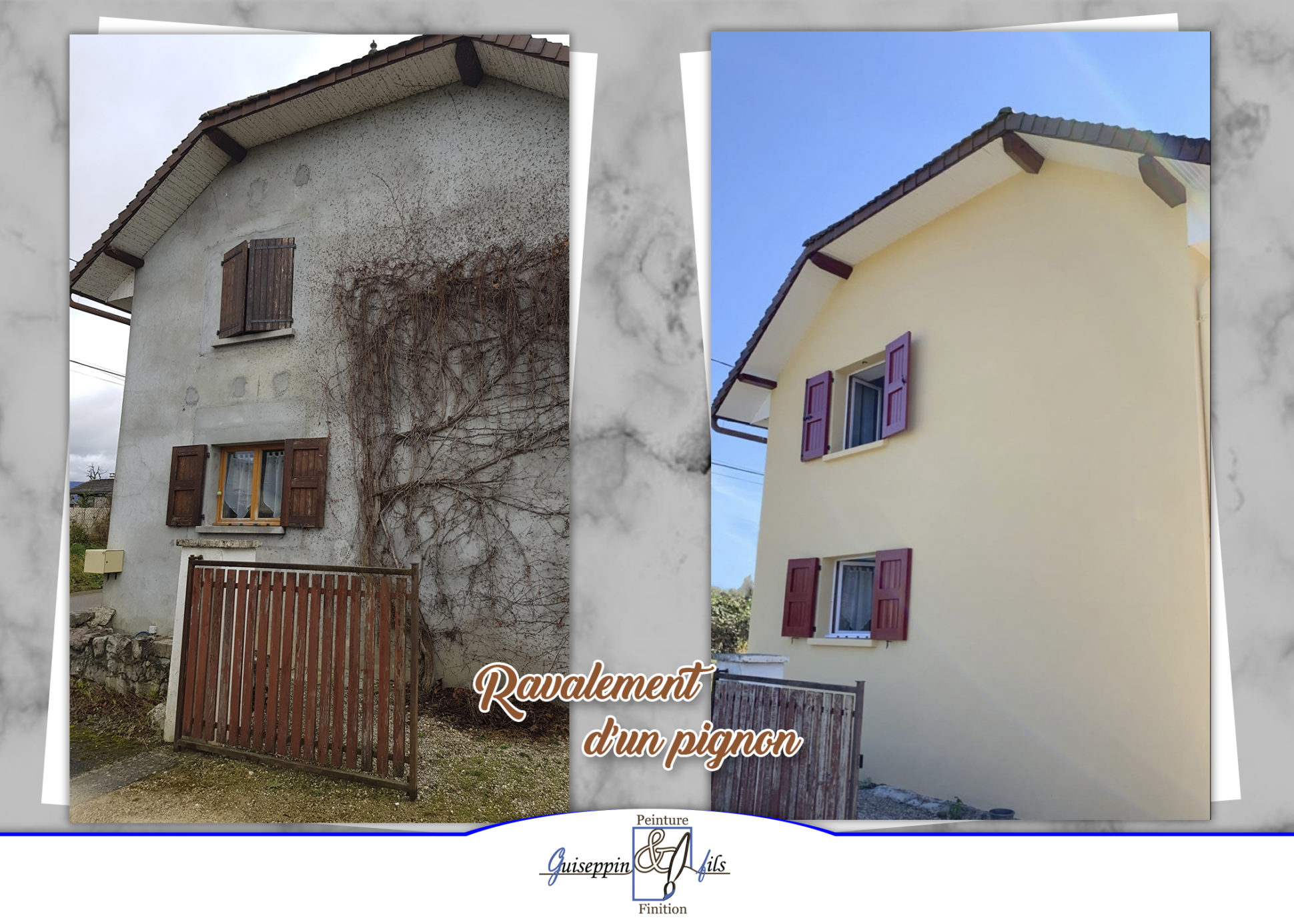 Pignon en peinture